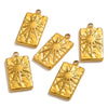 Jewelry Pendant Stainless Steel 18K Gold Plated Electroplating Craft Ellipse Handmade Diy Tarot Card