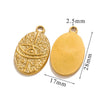 Jewelry Pendant Stainless Steel 18K Gold Plated Electroplating Craft Ellipse Handmade Diy Tarot Card