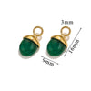Jewelry Pendant Stainless Steel Natural Stone Oval Pine Cone Totem Handmade Electroplated