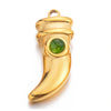 Jewelry Pendant Stainless Steel Natural Stone Spike Shape Electroplated
