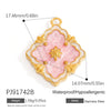 Jewelry Pendant Stainless Steel Oil Dripping Flower Devil's Eye Ocean Heart Electroplating