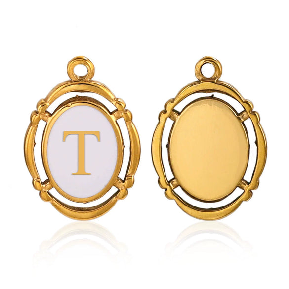 Jewelry Pendant Stainless Steel Oval Electroplating Handmade