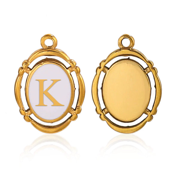 Jewelry Pendant Stainless Steel Oval Electroplating Handmade