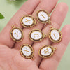 Jewelry Pendant Stainless Steel Oval Electroplating Handmade