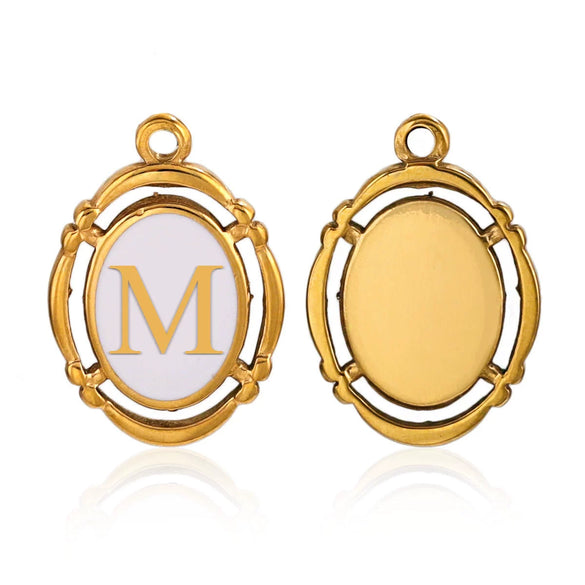 Jewelry Pendant Stainless Steel Oval Electroplating Handmade