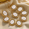 Jewelry Pendant Stainless Steel Oval Electroplating Handmade