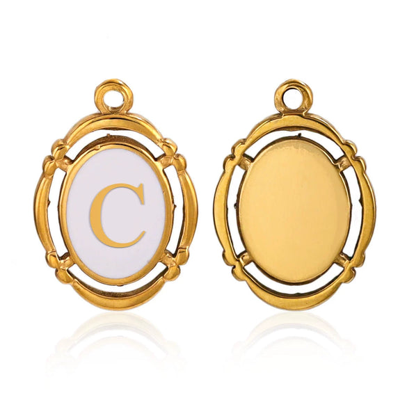 Jewelry Pendant Stainless Steel Oval Electroplating Handmade
