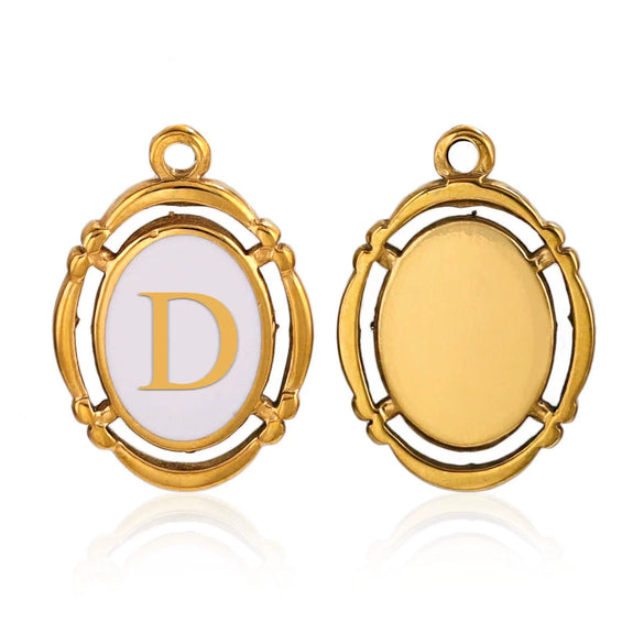 Jewelry Pendant Stainless Steel Oval Electroplating Handmade