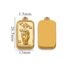Jewelry Pendant Stainless Steel Tarot 3D Relief Fish Pattern Diamond Encrusted Electroplating