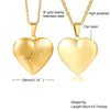 Jewelry Photo Box Stainless Steel Heart Shaped Pendant