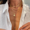 Jewelry 3Piece Set With Cross Frame Chain Necklace Copperclad Iron Copper Alloy Geometric Electroplating
