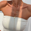 Jewelry 3Piece Set With Cross Frame Chain Necklace Copperclad Iron Copper Alloy Geometric Electroplating
