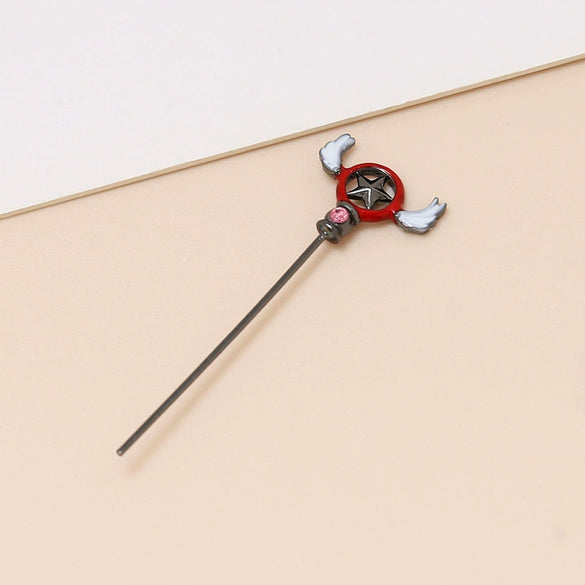Jewelry Pin Accessories Alloy Silver Plated Gold Plated Copperplated Handmade With Baking Paint Magic Wand Elf Staff Design