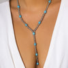 Jewelry Plastic Beaded Geometric Handmade Collarbone Neckchain Long Tassel Necklace