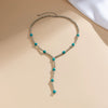 Jewelry Plastic Beaded Geometric Handmade Collarbone Neckchain Long Tassel Necklace