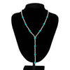 Jewelry Plastic Beaded Geometric Handmade Collarbone Neckchain Long Tassel Necklace