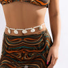Jewelry Plastic Beaded Woven Body Chain Waist Chain With Shell Tassel For Women