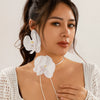 Jewelry Plastic Flower Pendant Neck Chain For Women
