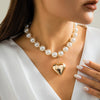 Jewelry Plastic Geometric Beads Punk Collar Clavicle Chain Necklace For Women Electroplated