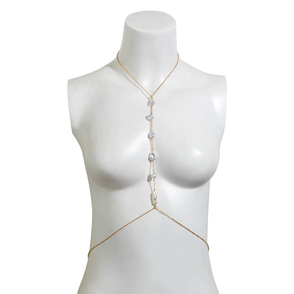 Jewelry Plastic Geometric Body Chain For Women Electroplating Simple Style