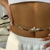 Jewelry Plastic Imitation Pearl Shell Simple Beaded Body Waist Chain For Women