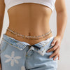 Jewelry Plastic Imitation Pearl Shell Simple Beaded Body Waist Chain For Women