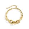 Jewelry Plastic Plating Cross Chain Punk Hiphop Clavicle Necklace With Geometric Design For Women