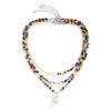Jewelry Plastic Resin Acrylic Bohemian Style Specialshaped Letter Multilayer Stacked Dripping Oil Men's Necklace