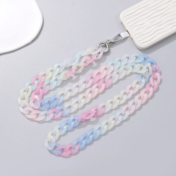 Jewelry Plastic Resin Acrylic Crossbody Chain Handmade Painted