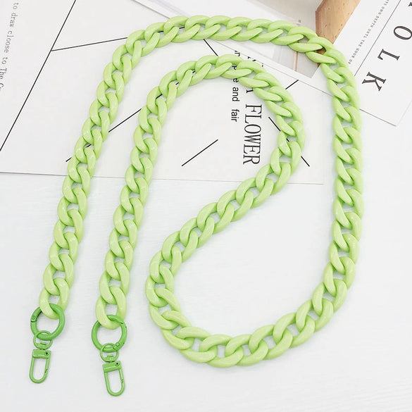 Jewelry Plastic Resin Acrylic Crossbody Chain Handmade Painted