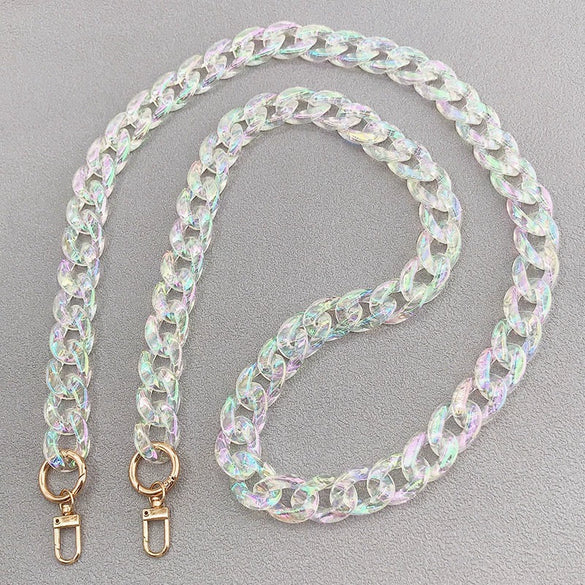 Jewelry Plastic Resin Acrylic Crossbody Chain Handmade Painted