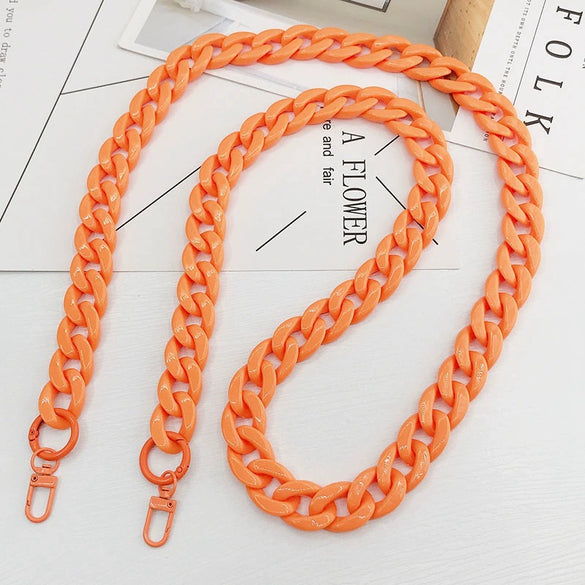 Jewelry Plastic Resin Acrylic Crossbody Chain Handmade Painted