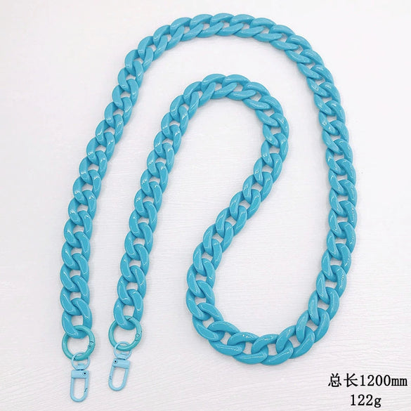 Jewelry Plastic Resin Acrylic Crossbody Chain Handmade Painted
