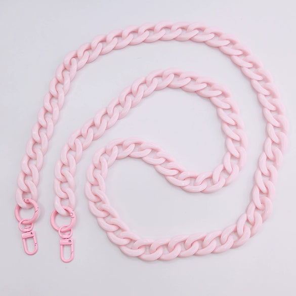 Jewelry Plastic Resin Acrylic Crossbody Chain Handmade Painted