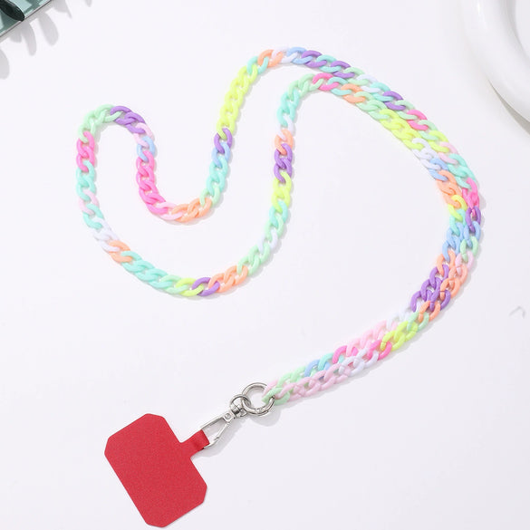 Jewelry Plastic Resin Acrylic Crossbody Chain Handmade Painted