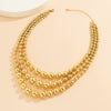 Jewelry Plastic Resin Geometric Beads Multilayer Woven Clavicle Chain
