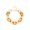 Jewelry Plastic Resin Geometric Box Chain Clavicle Necklace For Women Electroplated
