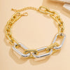 Jewelry Plastic Resin Geometric Buckle Electroplating Ochain Punk Necklace For Women