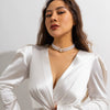 Jewelry Plastic Resin Geometric Multi Layer Imitation Pearl Ball Chain Necklace For Women