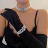 Jewelry Plastic Resin Geometric Multi Layer Imitation Pearl Ball Chain Necklace For Women