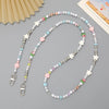 Jewelry Plastic Resin Handmade Beaded Mobile Phone Chain With Stars Sun And Moon Clouds Cosmic Pattern