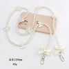 Jewelry Plastic Resin Handmade Beaded Mobile Phone Chain With Stars Sun And Moon Clouds Cosmic Pattern