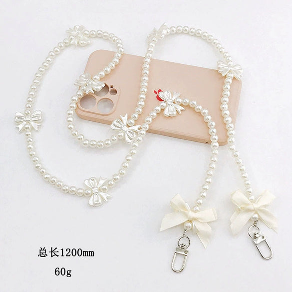 Jewelry Plastic Resin Handmade Beaded Mobile Phone Chain With Stars Sun And Moon Clouds Cosmic Pattern