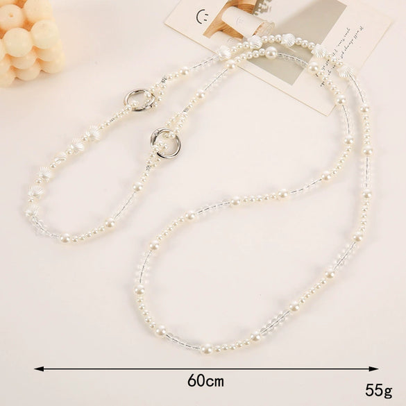 Jewelry Plastic Resin Handmade Beaded Mobile Phone Chain With Stars Sun And Moon Clouds Cosmic Pattern
