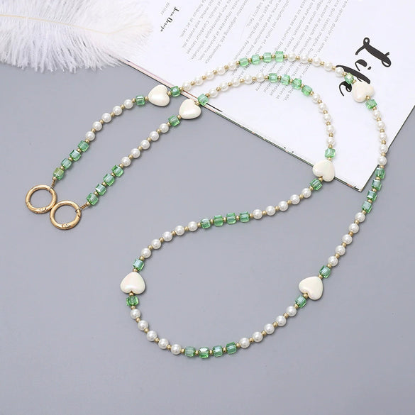 Jewelry Plastic Resin Handmade Beaded Mobile Phone Chain With Stars Sun And Moon Clouds Cosmic Pattern