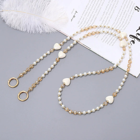 Jewelry Plastic Resin Handmade Beaded Mobile Phone Chain With Stars Sun And Moon Clouds Cosmic Pattern