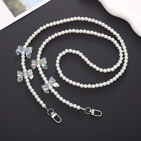 Jewelry Plastic Resin Handmade Beaded Mobile Phone Chain With Stars Sun And Moon Clouds Cosmic Pattern