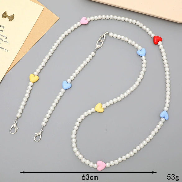 Jewelry Plastic Resin Handmade Beaded Mobile Phone Chain With Stars Sun And Moon Clouds Cosmic Pattern