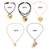 Jewelry Plastic Resin Heart Shape Pendant Necklace With Cross Chain And Electroplating Treatment