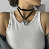 Jewelry Plastic Resin Heart Shape Pendant Necklace With Cross Chain And Electroplating Treatment